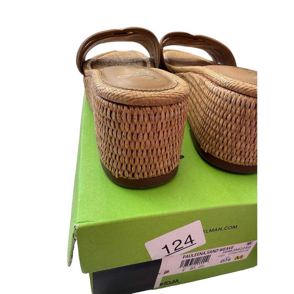 Sam Edelman Women's Sand Dune Leather Weave Pauleena Espadrille Sandals Size 6.5 - Picture 9 of 10